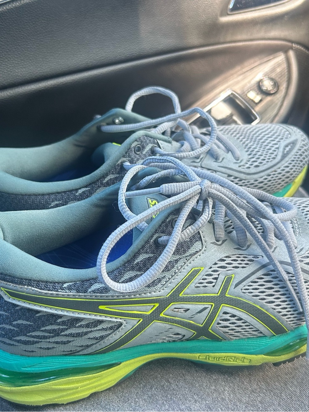 ASICS Gray with Lime & Teal Women's Running Shoes